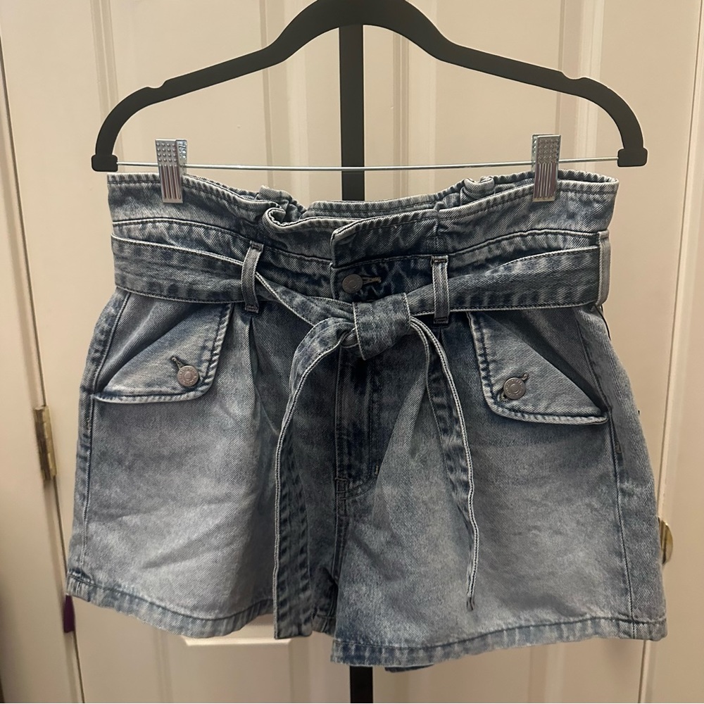 Veronica Beard Nori Paper Bag Shorts in Pebble Stone NEW - Picture 11 of 16